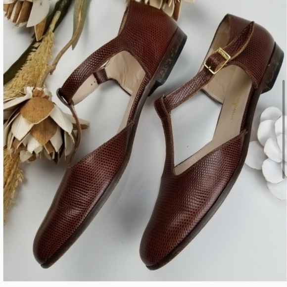 Ferragamo  Brown Mary Jane Sandal Loafer 9.5 - Picture 5 of 6